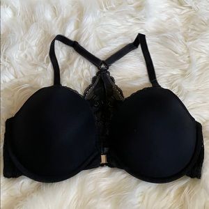 Adore Me Black lace racer back bra 32DDD